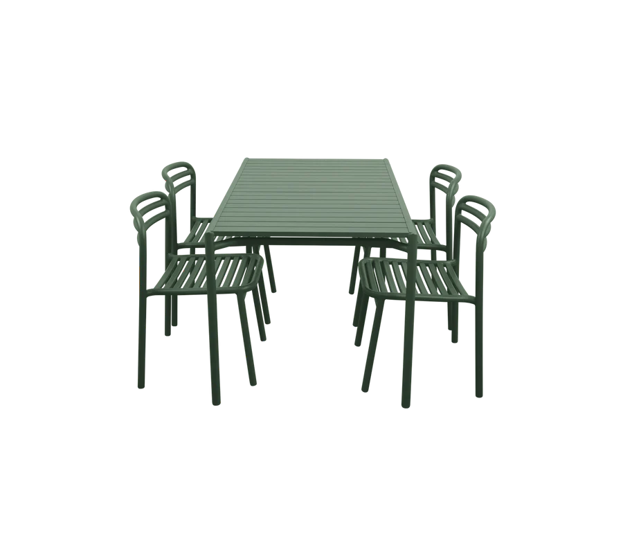 Cane-line Bliss Dining Rectangle Table With 4 Armchairs