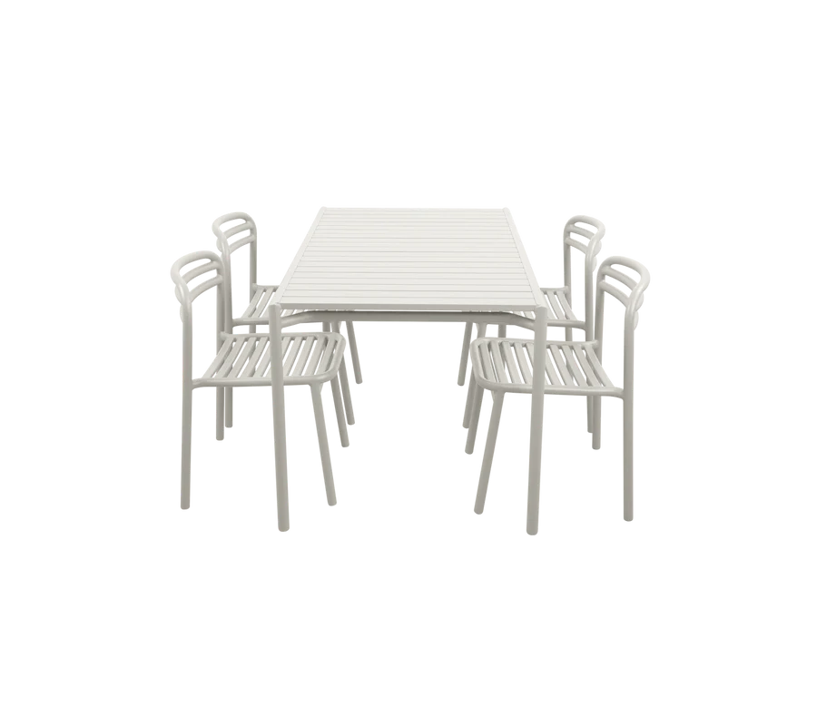 Cane-line Bliss Dining Rectangle Table With 4 Armchairs