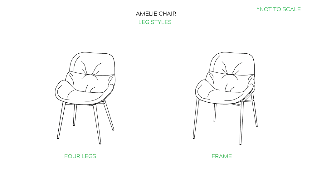 Bontempi Casa Amelie Dining Chair with Metal Frame & Conical Legs