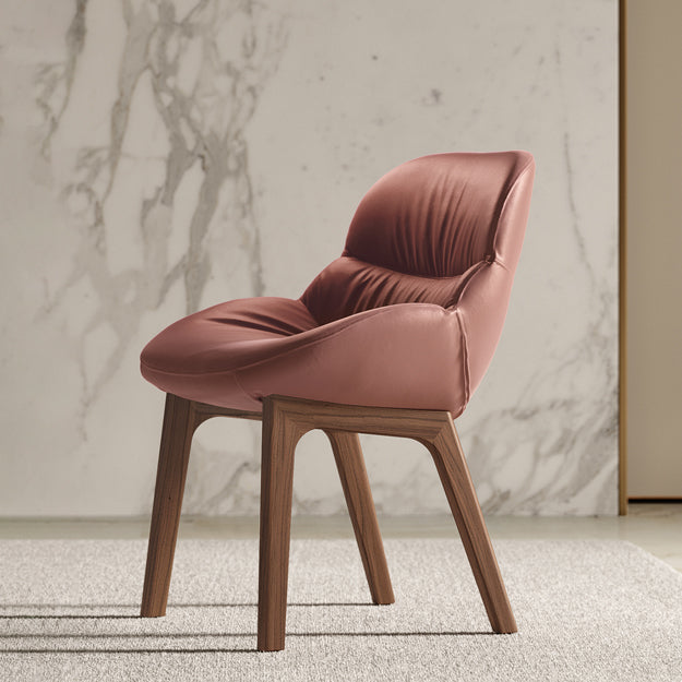 Bontempi Casa Amelie Dining Chair with Solid Wood Frame