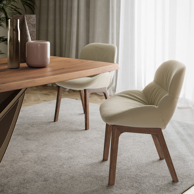 Bontempi Casa Amelie Dining Chair with Solid Wood Frame