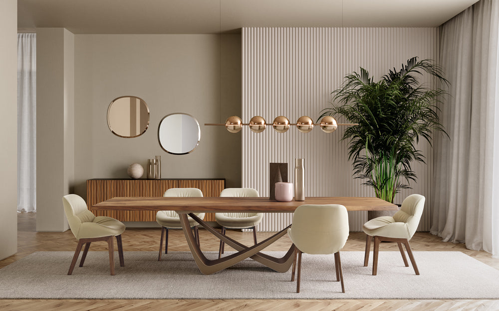 Bontempi Casa Amelie Dining Chair with Solid Wood Frame