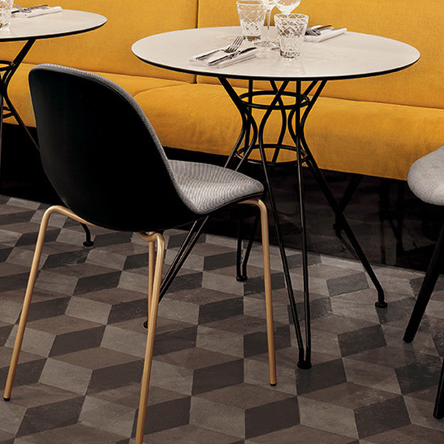 Bontempi Casa Mood Upholstered Dining Chair With Metal Frame