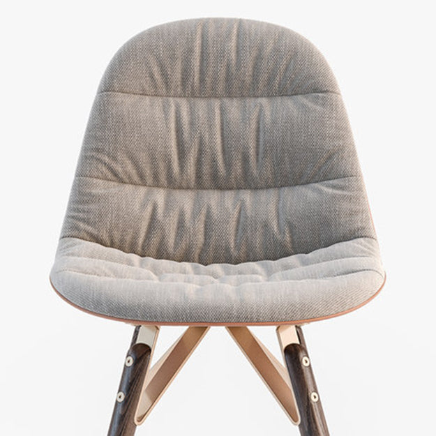 Bontempi Casa Mood Upholstered Dining Chair With Solid Wood Frame