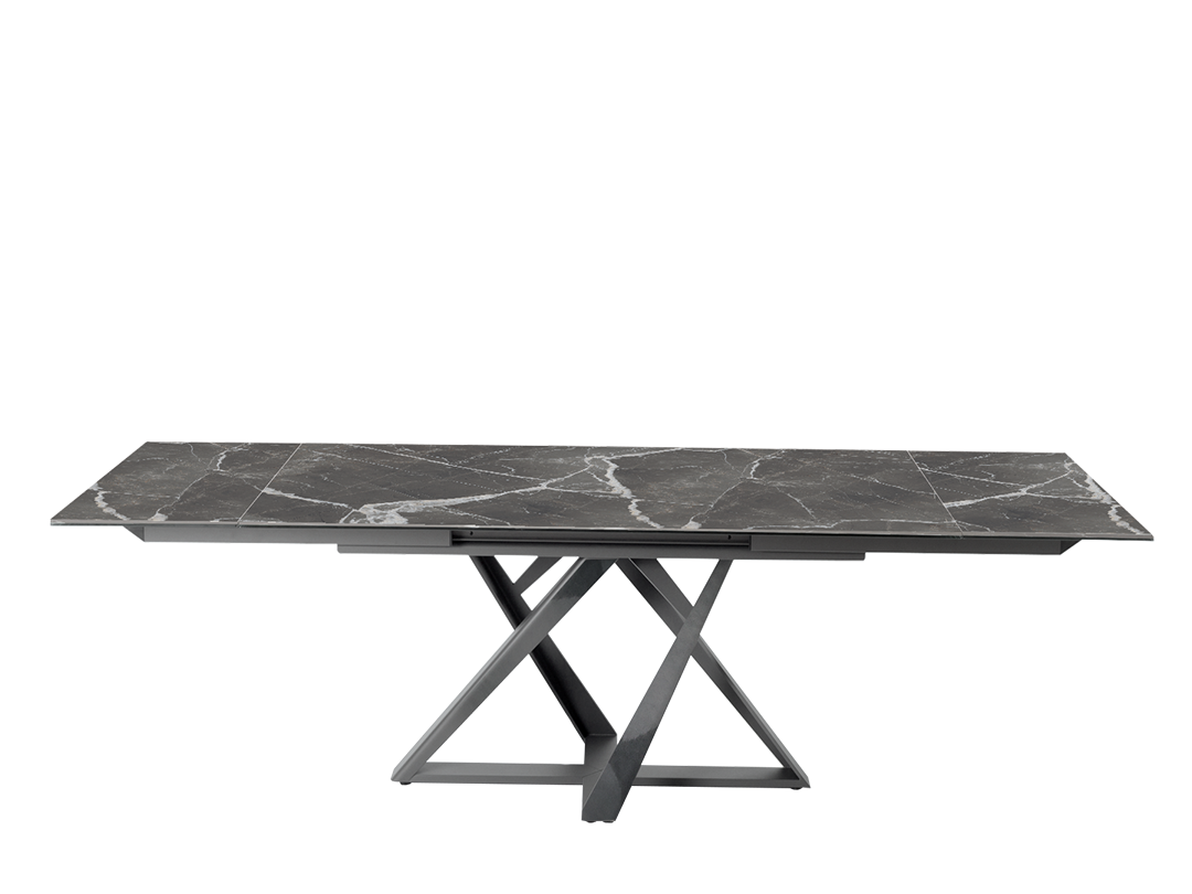 Millennium Fixed table with lacquered Metal frame