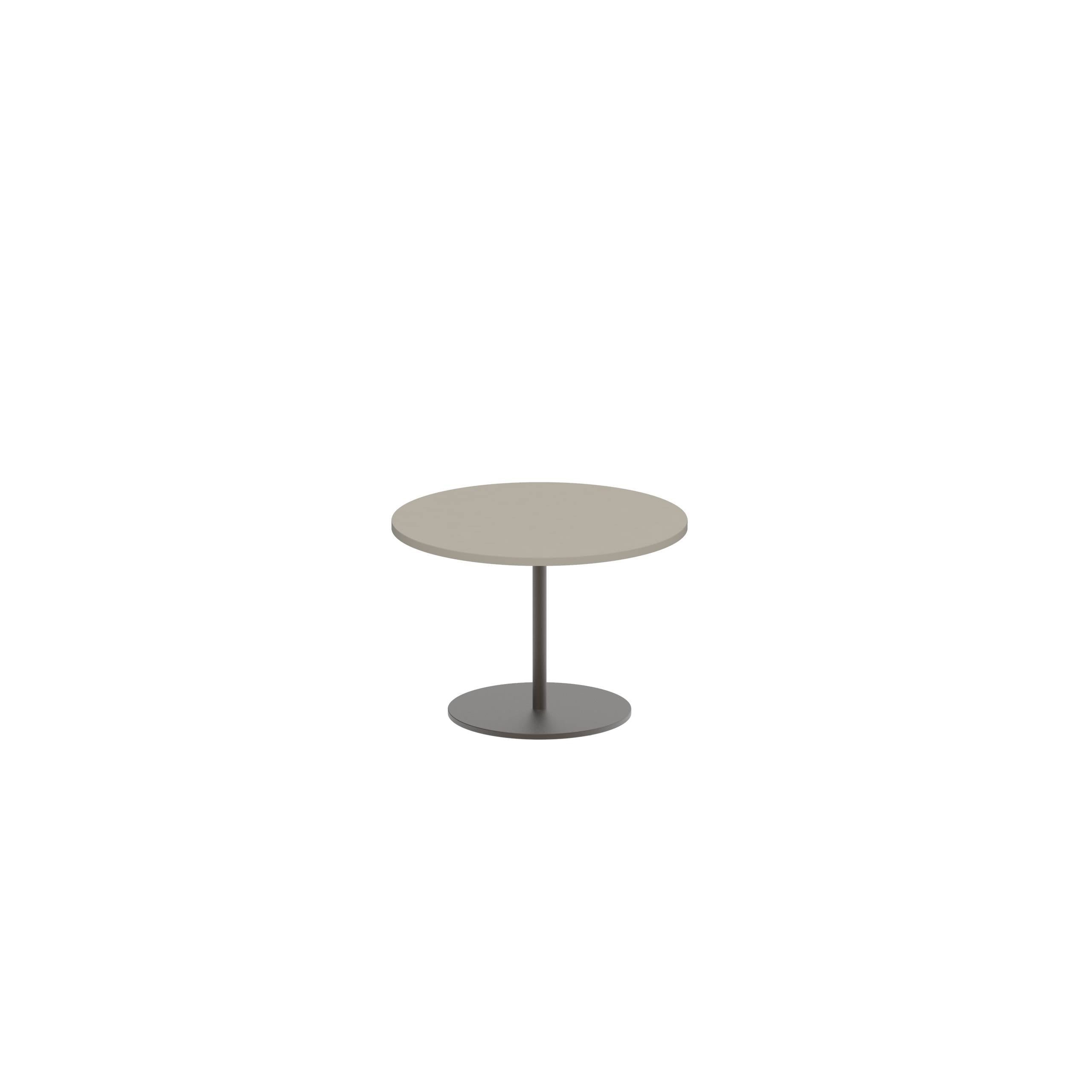 Butler Side Table Ø40cm H28cm Bronze Ceramic Pearl Grey