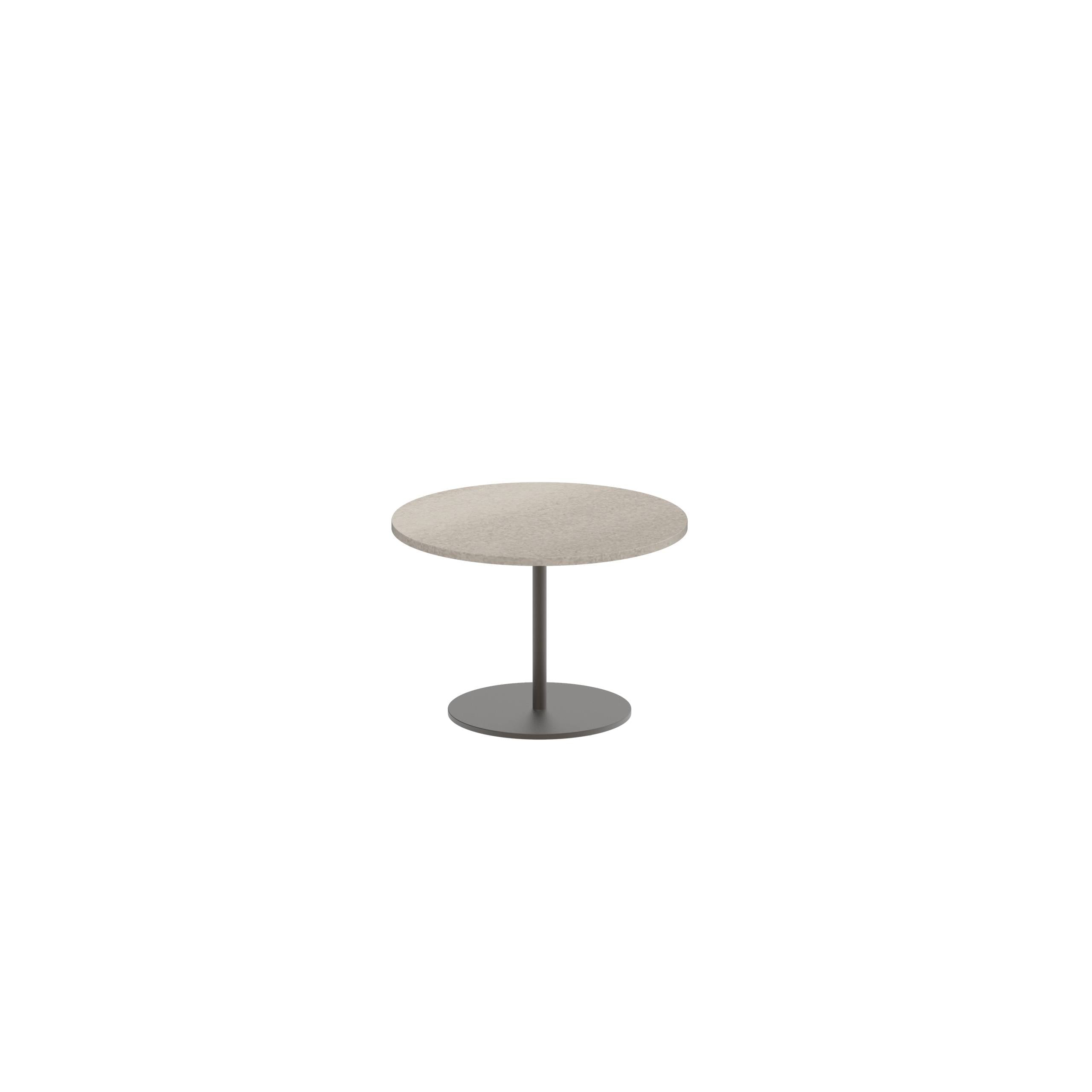Butler Side Table Ø40cm H28cm Bronze Ceramic Taupe Grey