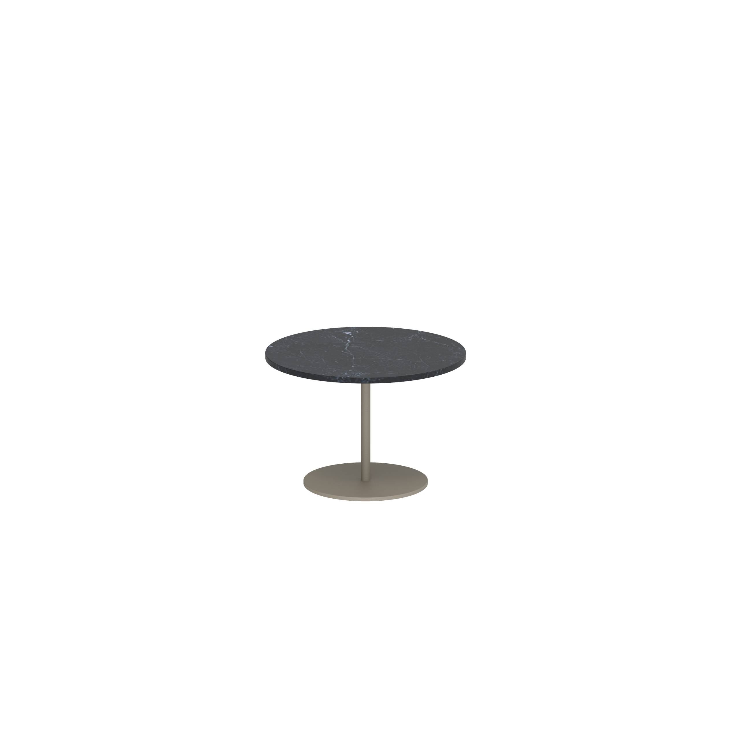 Butler Side Table Ø40cm H28cm Sand Ceramic Nero Marquina