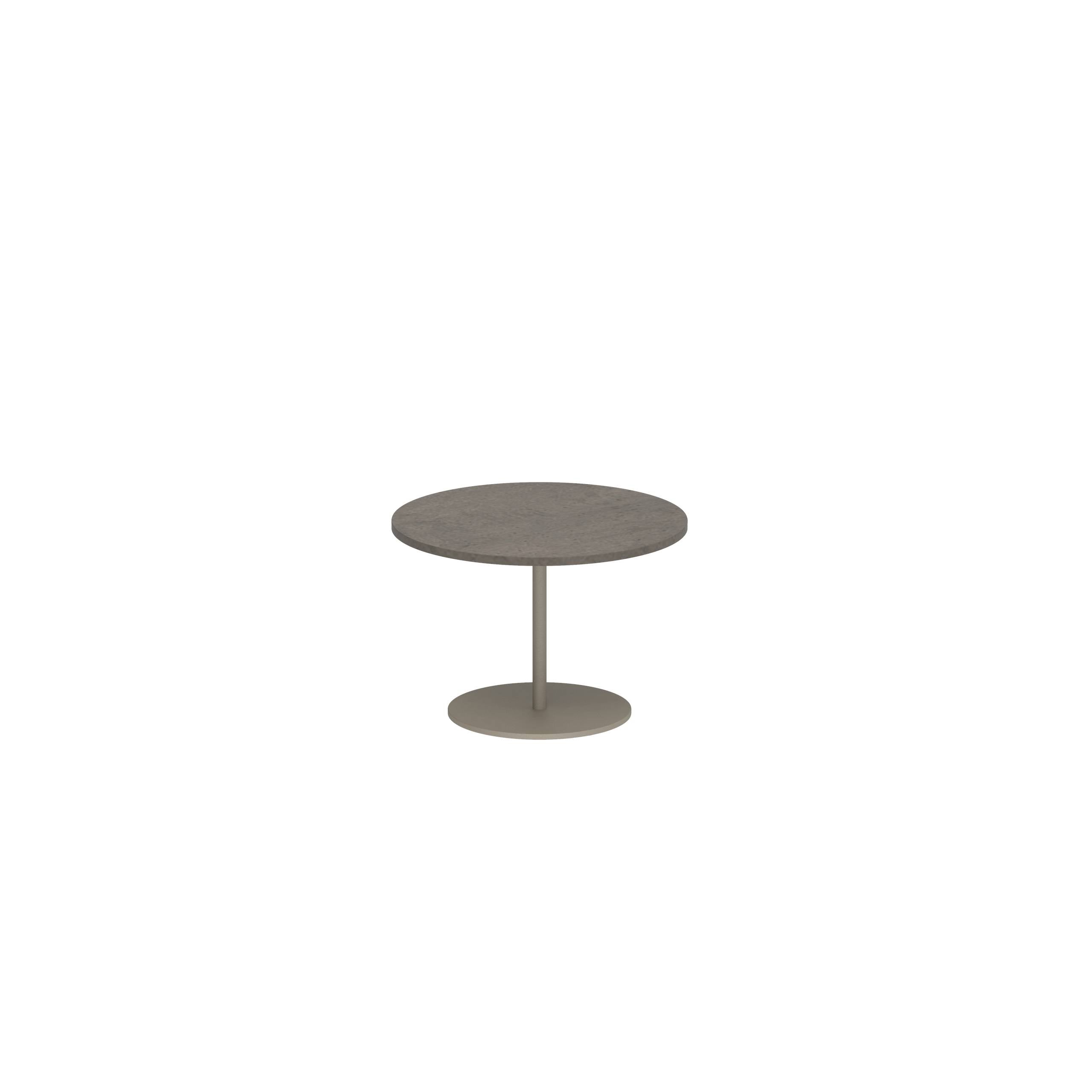 Butler Side Table Ø40cm H28cm Sand Ceramic Terra Marrone
