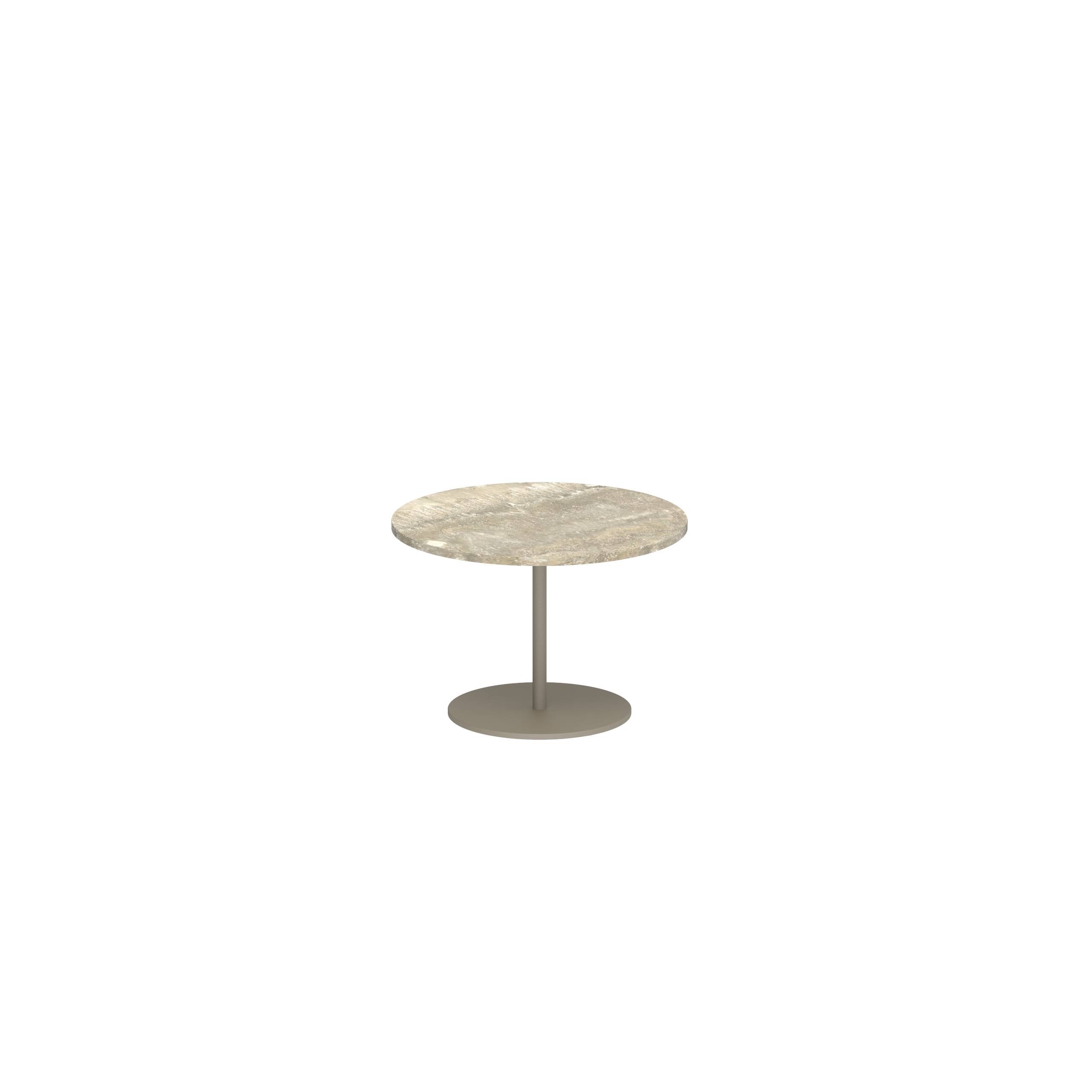 Butler Side Table Ø40cm H28cm Sand Ceramic Travertino