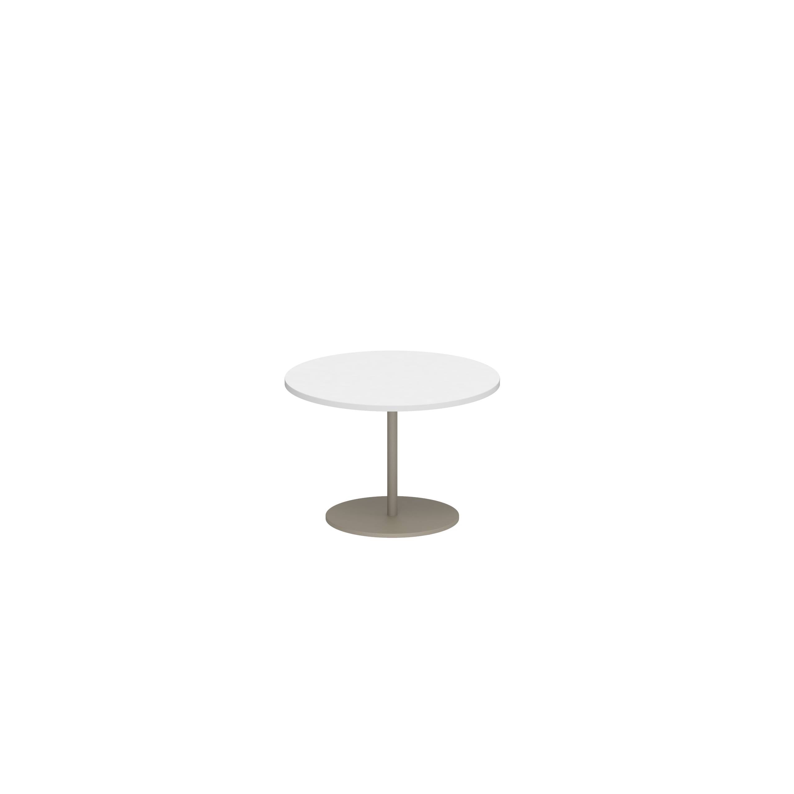 Butler Side Table Ø40cm H28cm Sand Ceramic White
