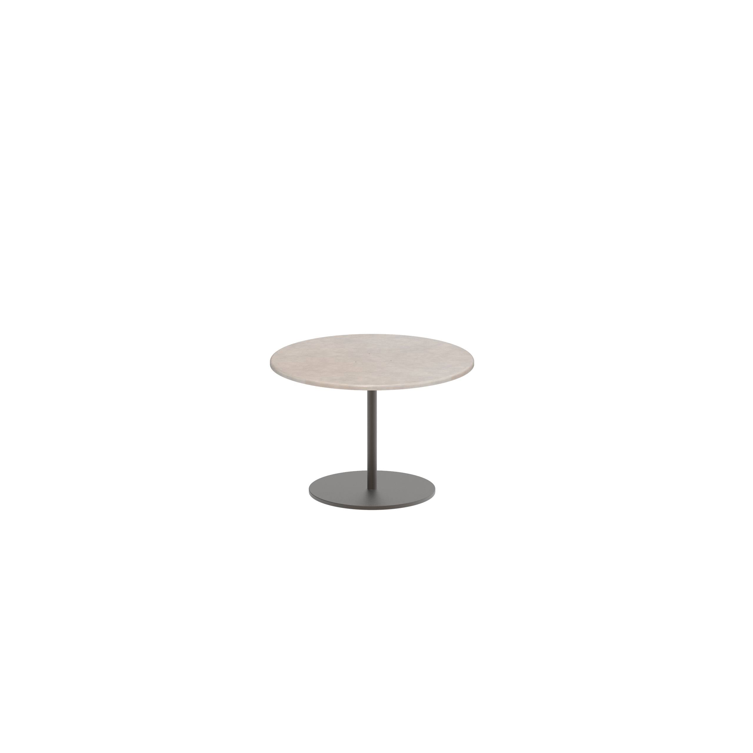Butler Side Table Ø40cm H28cm Bronze Lavastone Pearl