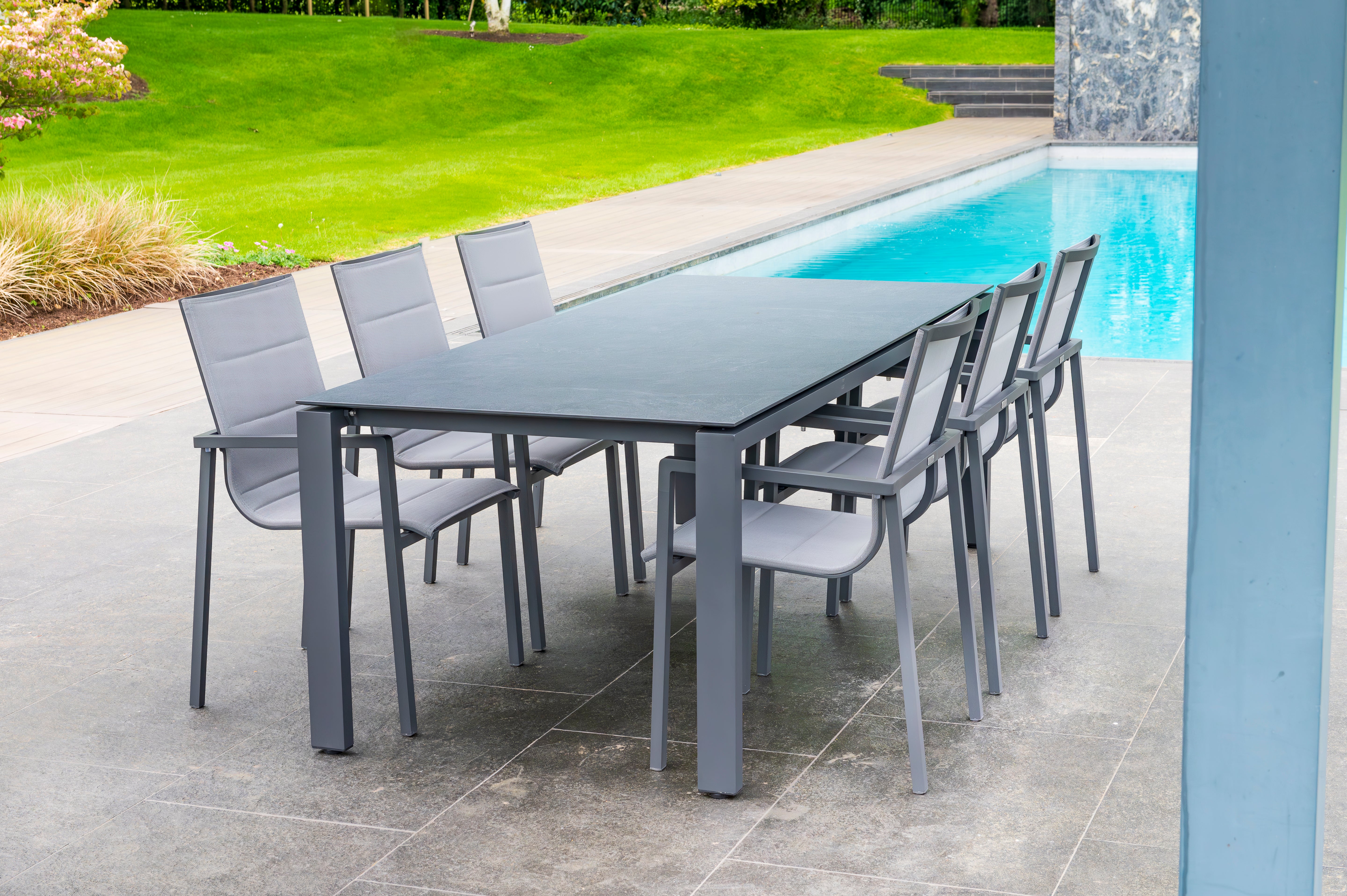4 Seasons Outdoor Goa Table Frame 220 X 95 Cm. Anthracite