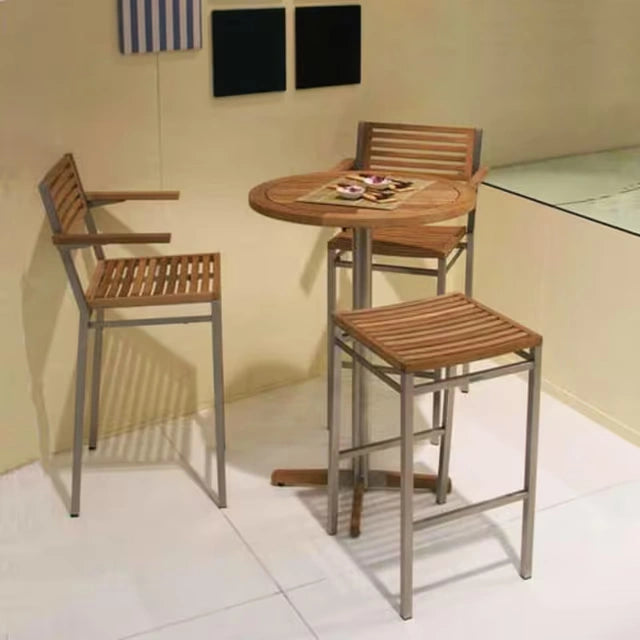 Barlow Tyrie Equinox High Dining High Dining Stool - Teak Seat