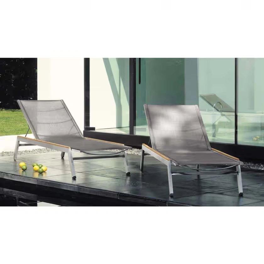 Barlow Tyrie Equinox Lounger with Teak Capping