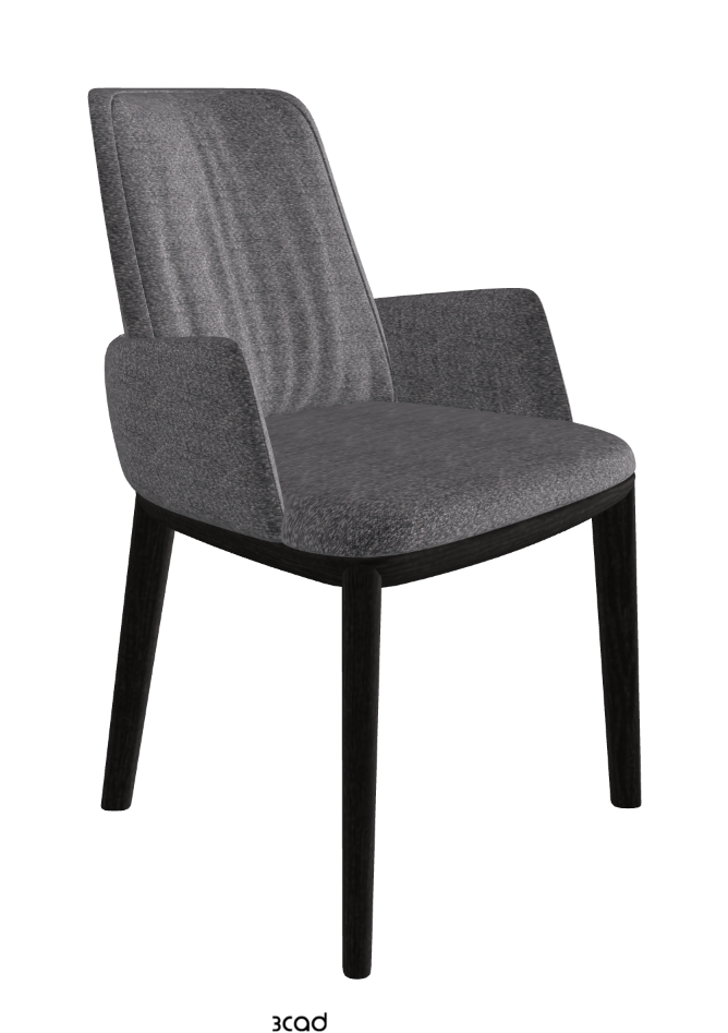 Belinda Dining Armchair_Open Pore Matt Black Ashwood_Fabric_B244