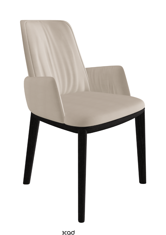 Belinda Dining Armchair_Open Pore Matt Black Ashwood_Fabric_B926