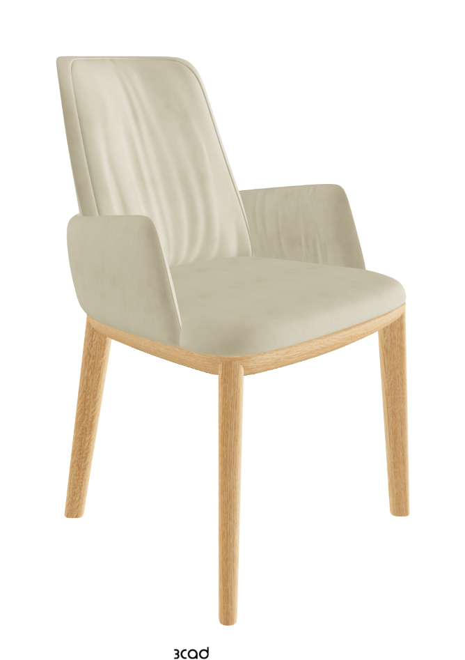 Belinda Dining Armchair_Natural Ashwood_Micro Nubuk_Beige