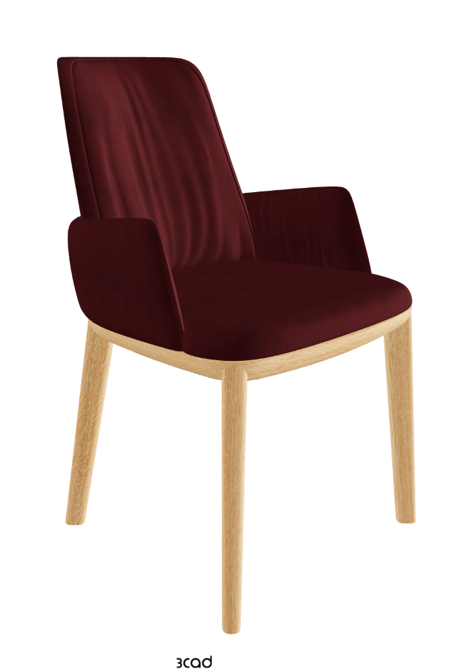Belinda Dining Armchair_Natural Ashwood_Micro Nubuk_Cardinal