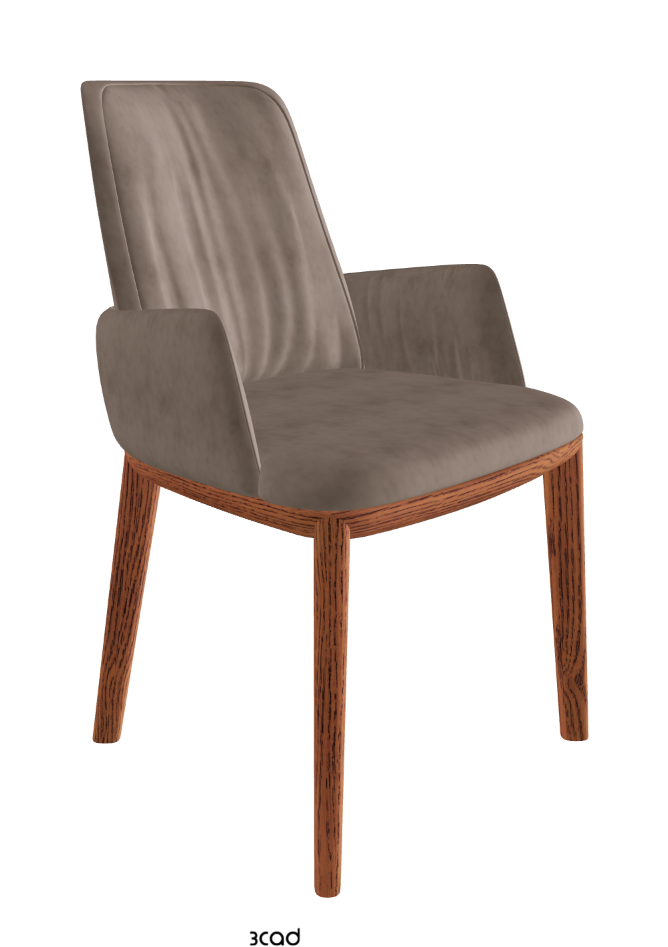 Belinda Dining Armchair_Canaletto Walnut Stained Ashwood_Micro Nubuk_Cognac