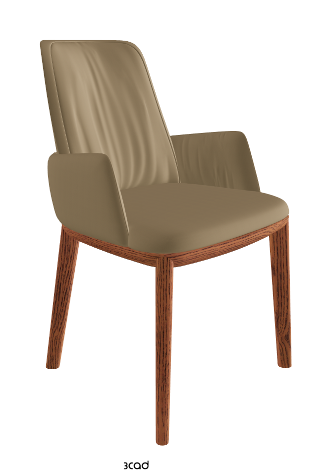 Belinda Dining Armchair_Canaletto Walnut Stained Ashwood_Soft Leather_Safari