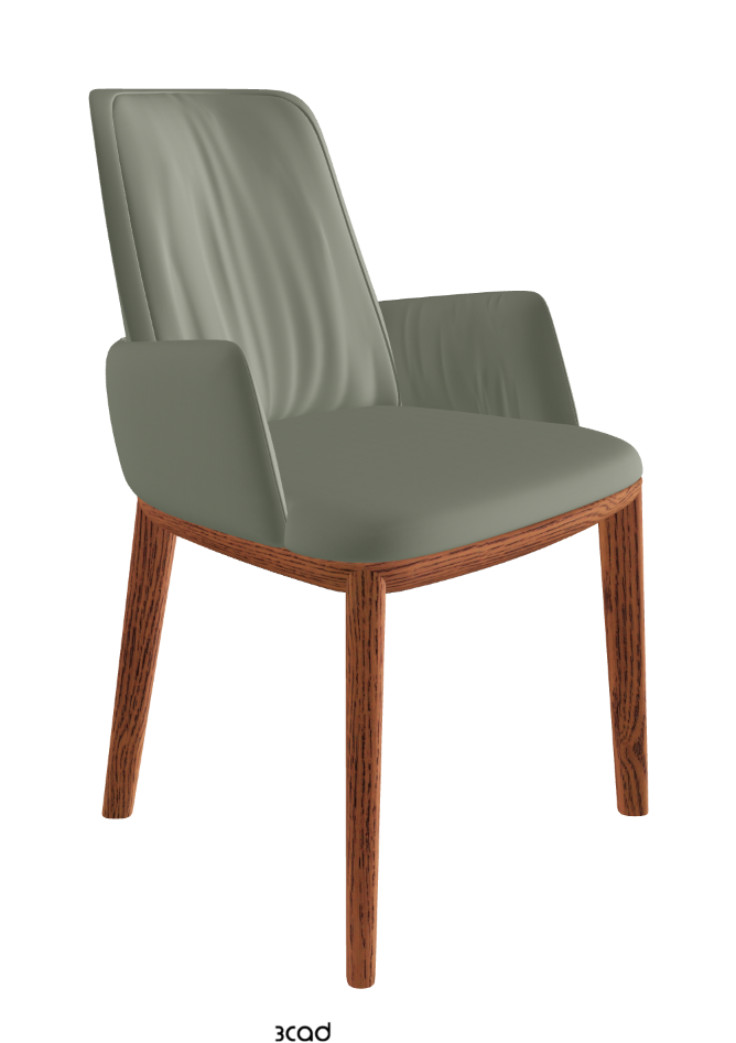 Belinda Dining Armchair_Canaletto Walnut Stained Ashwood_Soft Leather_Cenere