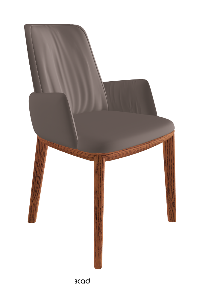 Belinda Dining Armchair_Canaletto Walnut Stained Ashwood_Soft Leather_Castoro