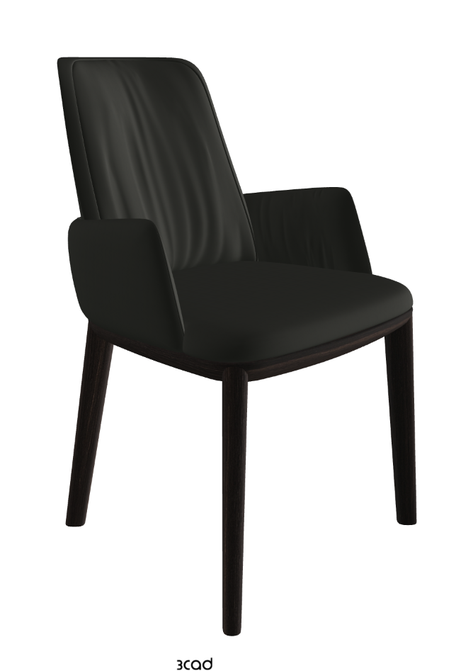 Belinda Dining Armchair_Burned Oak Stained Ashwood_Soft Leather_Smoke