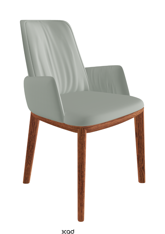 Belinda Dining Armchair_Canaletto Walnut Stained Ashwood_Soft Leather_Ice