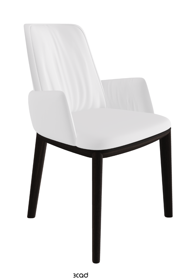 Belinda Dining Armchair_Burned Oak Stained Ashwood_Soft Leather_Bianco