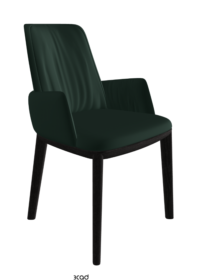 Belinda Dining Armchair_Open Pore Matt Black Ashwood_Soft Leather_Sherwood