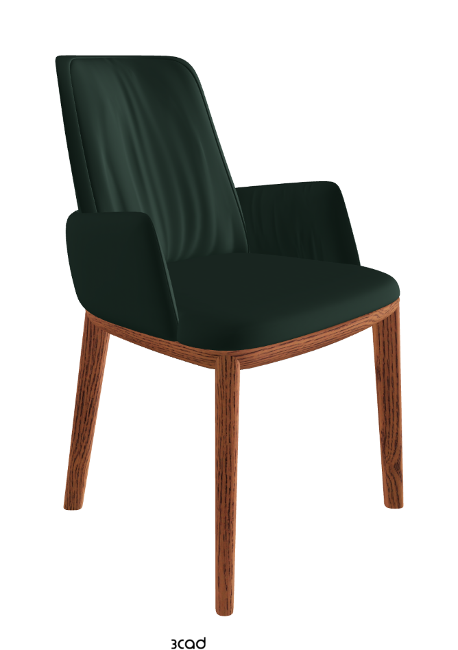 Belinda Dining Armchair_Canaletto Walnut Stained Ashwood_Soft Leather_Sherwood