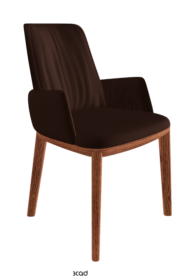 Belinda Dining Armchair_Canaletto Walnut Stained Ashwood_Soft Leather_Tabacco