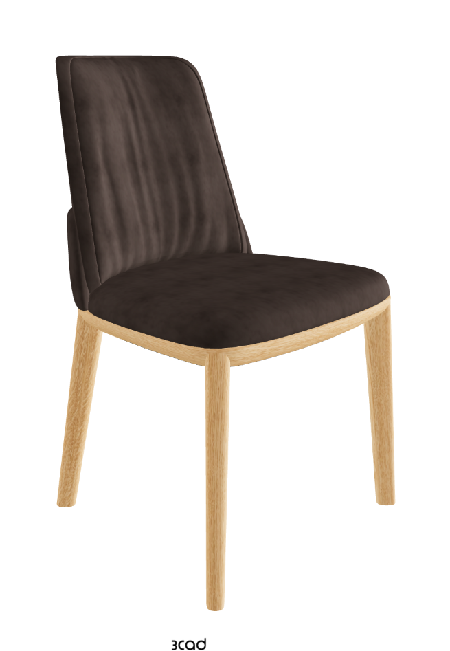 Belinda Dining Chair_Natural Ashwood_Micro Nubuk_Marron