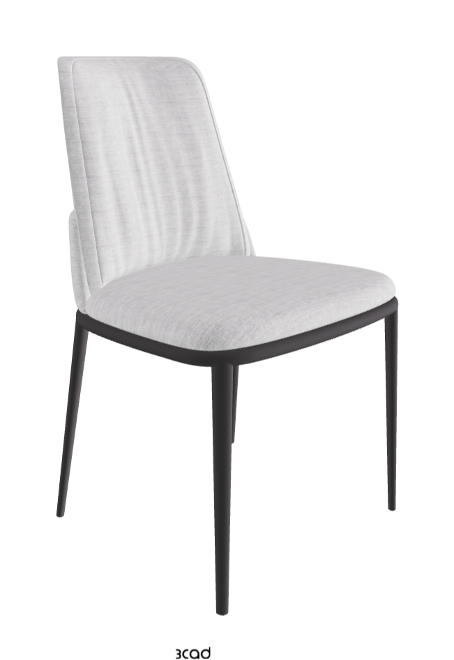 Belinda ML Dining Chair_Graphite Embossed_Fabric_B810