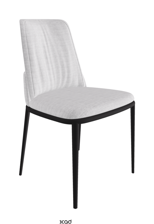 Belinda ML Dining Chair_Black Embossed_Fabric_B810