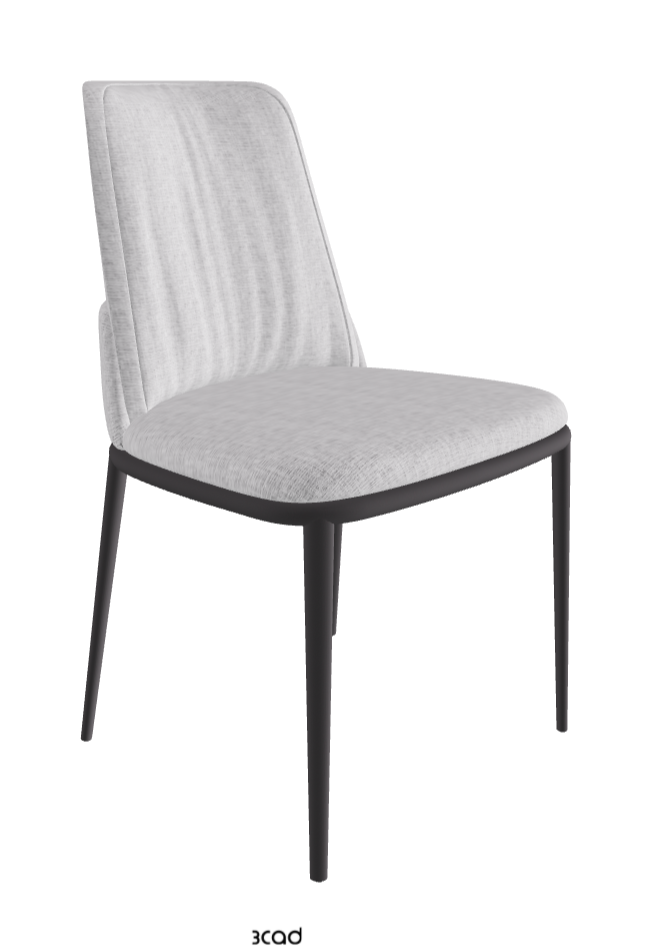 Belinda ML Dining Chair_Graphite Embossed_Fabric_B811