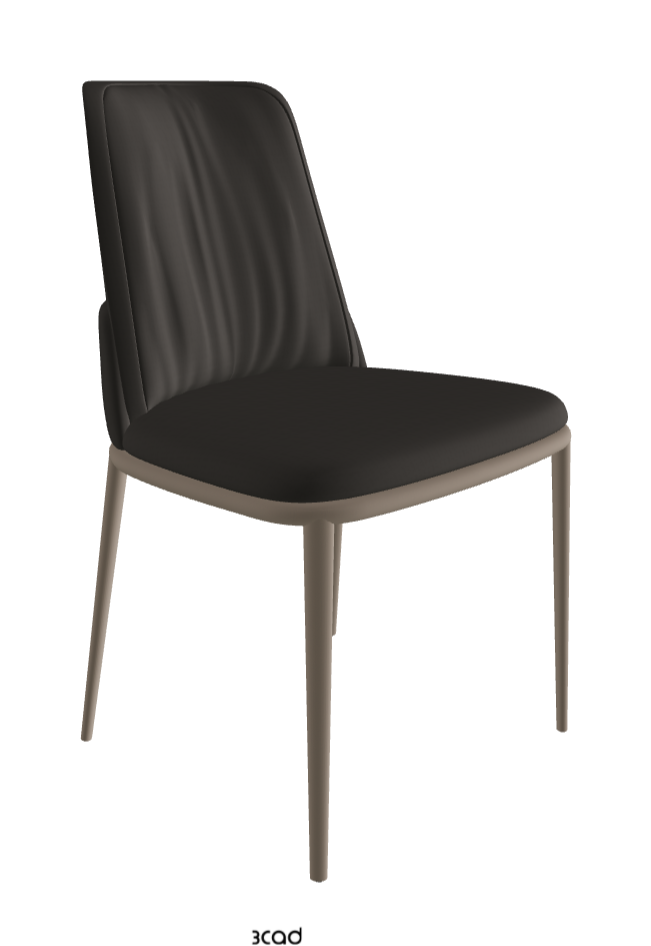 Belinda ML Dining Chair_Titanium Embossed_Glove Soft Leather_Carbon