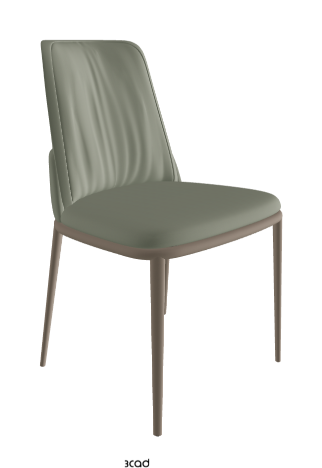 Belinda ML Dining Chair_Titanium Embossed_Soft Leather_Cenere