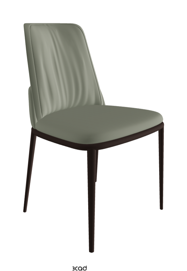 Belinda ML Dining Chair_Bronze Embossed_Soft Leather_Cenere