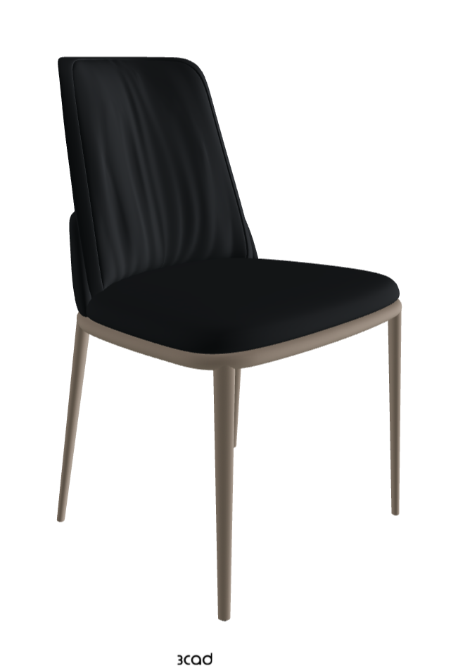 Belinda ML Dining Chair_Titanium Embossed_Soft Leather_Atlantico
