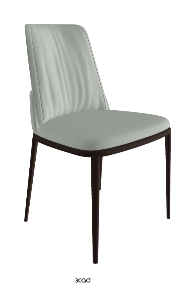 Belinda ML Dining Chair_Bronze Embossed_Soft Leather_Ice