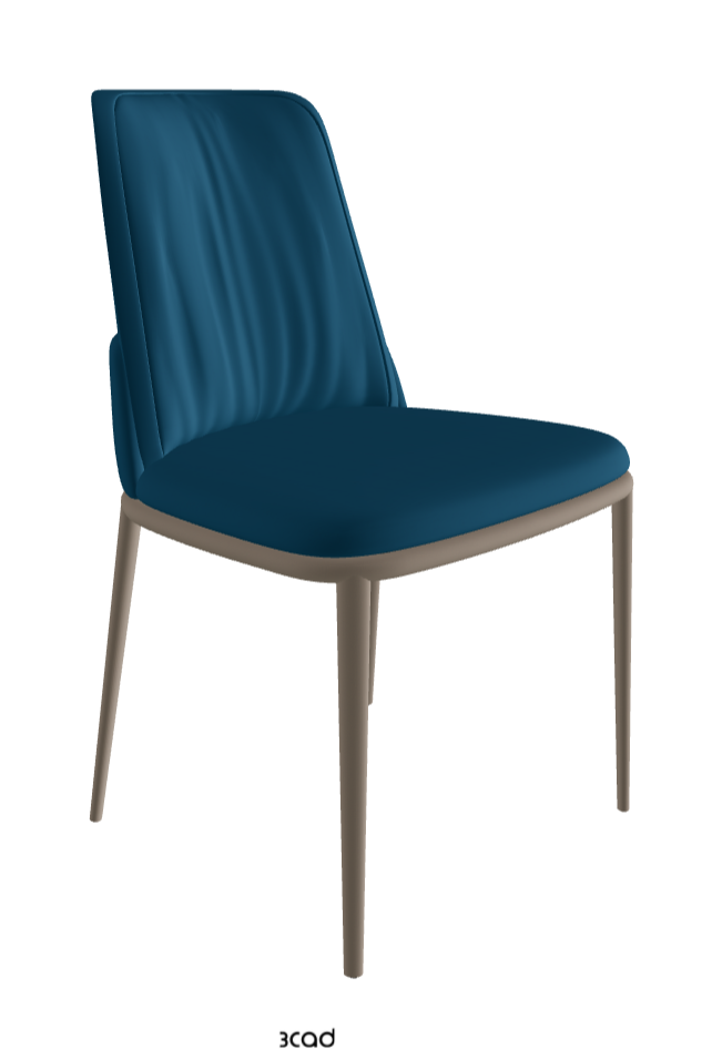Belinda ML Dining Chair_Titanium Embossed_Soft Leather_Capri