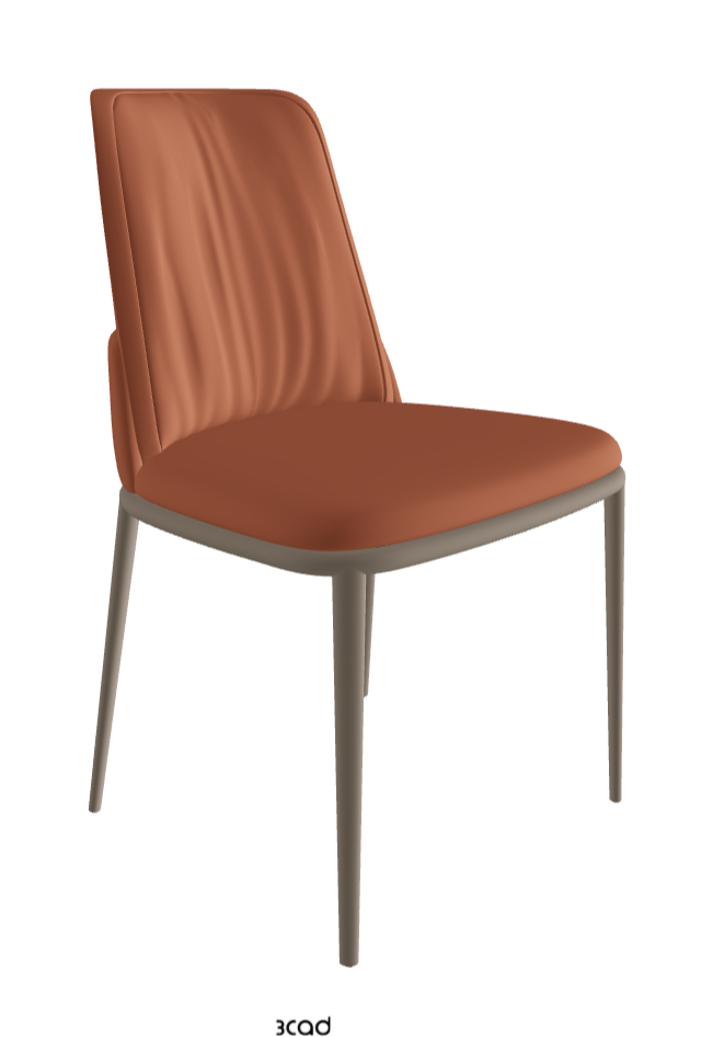 Belinda ML Dining Chair_Titanium Embossed_Soft Leather_Canyon