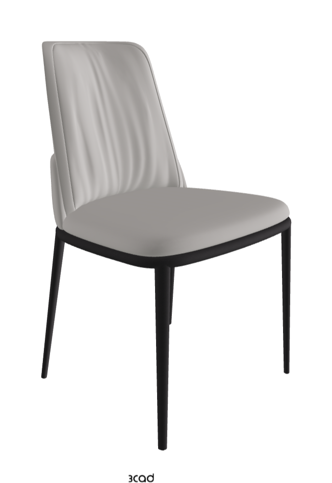 Belinda ML Dining Chair_Black Embossed_Soft Leather_Nardo