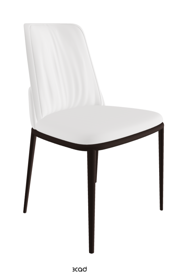 Belinda ML Dining Chair_Bronze Embossed_Synthetic Leather_Bianco