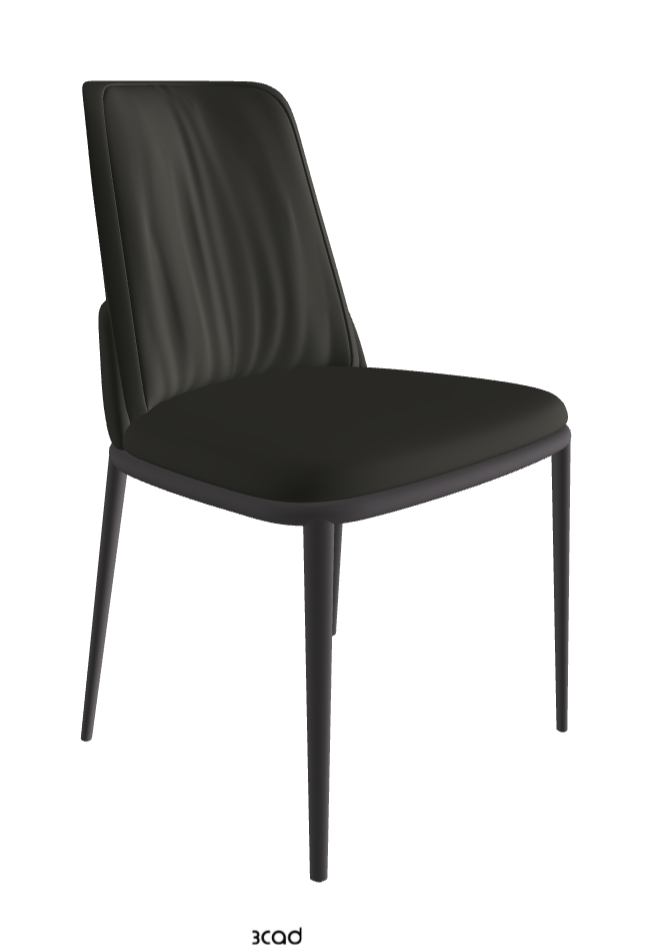 Belinda ML Dining Chair_Graphite Embossed_Synthetic Leather_London