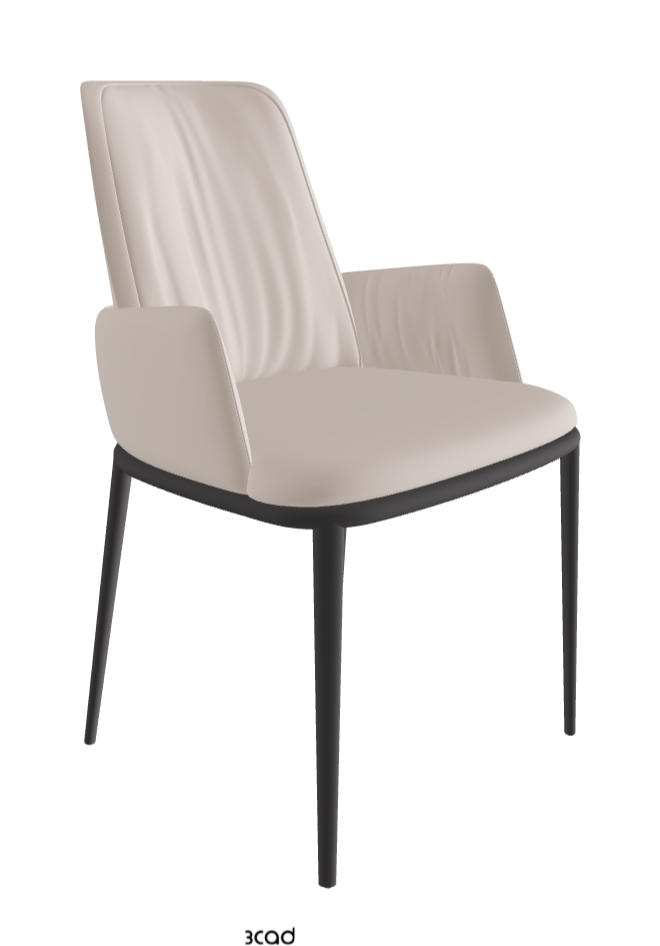 Belinda ML Dining Armchair_Graphite Embossed_Soft Leather_Nymph