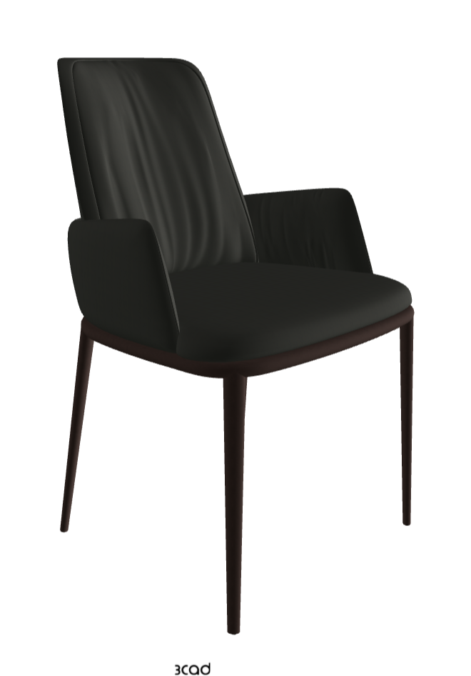 Belinda ML Dining Armchair_Bronze Embossed_Soft Leather_Smoke