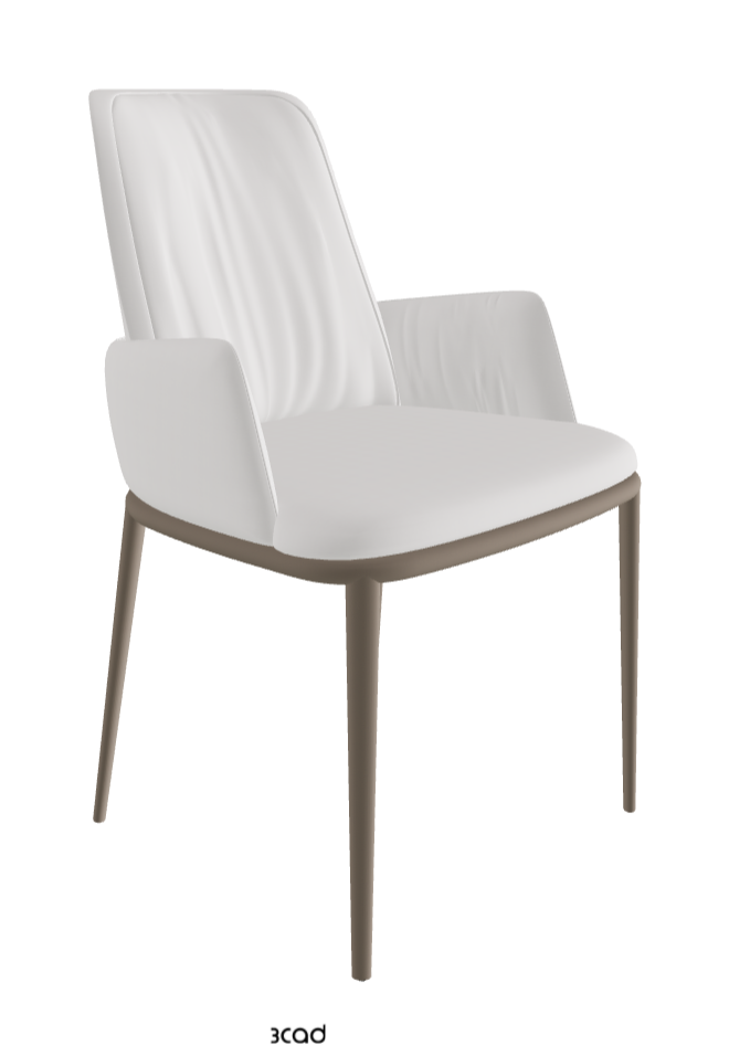 Belinda ML Dining Armchair_Titanium Embossed_Soft Leather_Canova